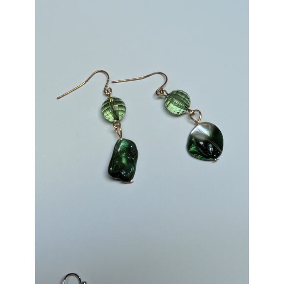 Lot of 3 Pairs of Dangle Earrings – Mixed Styles, Beads, and Charms - Picture 3 of 4